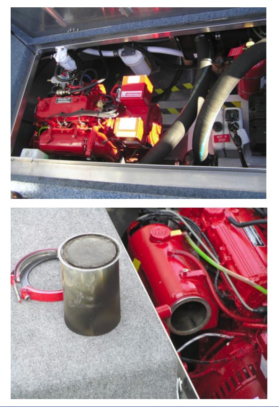 Figure 2. Westerbeke low CO generator (top) and catalytic air control device (bottom).
